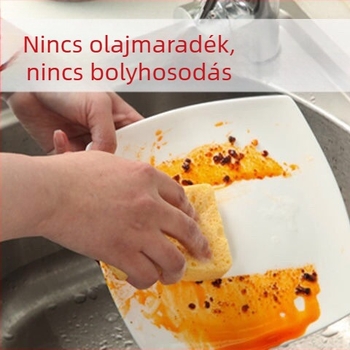 Mosogatószivacs-blokk fa cellulózból és pamutból — mágikus súroló edényekhez és a konyhához, nedvszívó tisztító párna