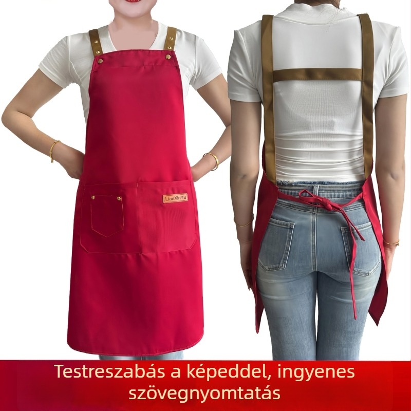 Személyre szabott logóval ellátott, vízálló kötények, tej-tea üzletek, gyümölcsboltok, boltok és éttermek részére