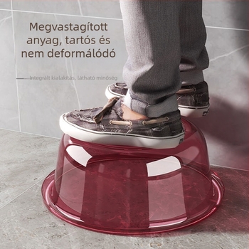 Átlátszó, vastagított műanyag edény, 32 cm, ideális babák fürdetésére, mosás kollégiumban, zöldségek és lábak mosására, háztartási használatra