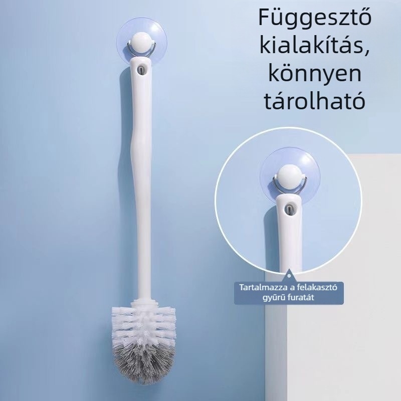 Fali mosdó-kefe vastagított rúddal, rozsdamentes acélból; feje kerek vagy négyzet alakú