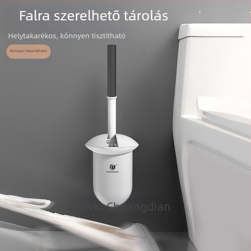 Silikon WC-kefe készlet otthoni használatra, 360° tisztítás, Creative Point