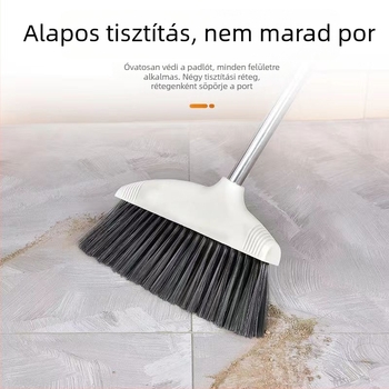 Háztartási puha sörtéjű seprű, megnövelt és megvastagodott fej, porlopó készlet