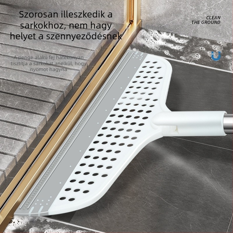 Silikon fürdőszobai padlótisztító seprű, meghosszabbított, többfunkciós mágikus seprű nedves tisztításra