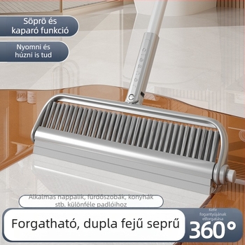 Otthoni és fürdőszobai kettős fejű tisztítóecset — többfunkciós, padló tisztítására, seprésre és víz eltávolításához
