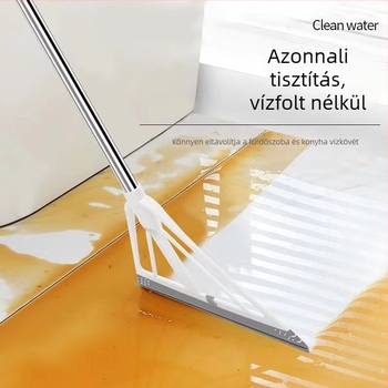 Szilikon Mágikus Seprű Fürdőszobára, kettős funkciójú tisztítóeszköz a sepréshez és felmosáshoz