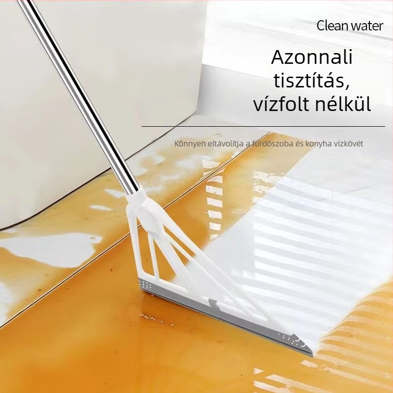 Szilikon Mágikus Seprű Fürdőszobára, kettős funkciójú tisztítóeszköz a sepréshez és felmosáshoz