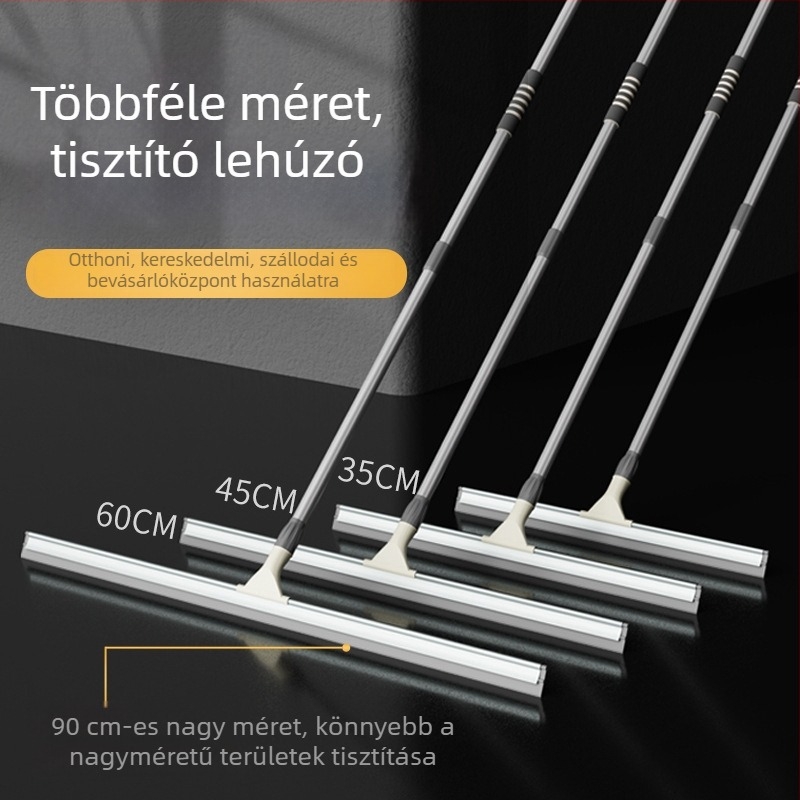 Extra nagy teleszkópos padlókaparó, seprű és gumírozott törlőfej