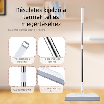 Puha fejű padlókaparó otthoni és fürdőszobai használatra – mop és összecsukható seprű