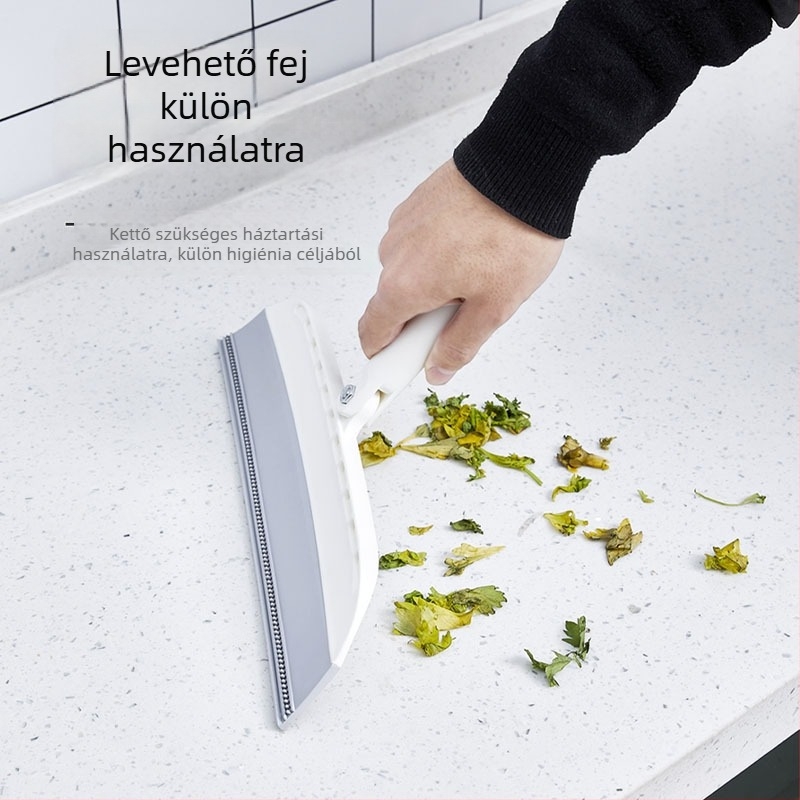 Puha fejű padlókaparó otthoni és fürdőszobai használatra – mop és összecsukható seprű