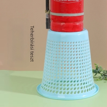 0131 lyukakkal rendelkező kuka, fedél nélkül, háztartási használatra, hengeres formájú műanyag, 4 L