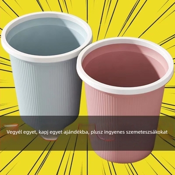Nyitott tetejű műanyag szemetes, 12 L kapacitás, konyhába, fürdőszobába, diákházba és nappaliba, zacskó rögzítő gyűrűvel