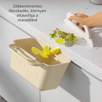 Fali szemetes fedővel – megfelelő a szekrényajtókhoz, otthoni használatra (konyha, fürdőszoba, nappali).