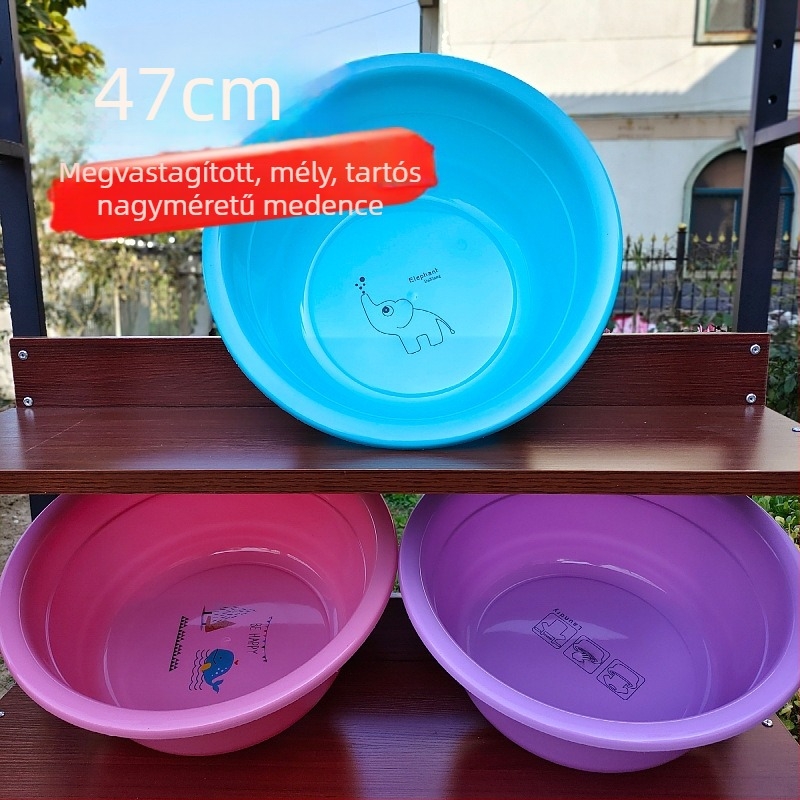 47 cm-es műanyag lábfürdő tál, megerősített kivitelben, otthoni használatra