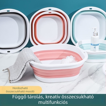 Összecsukható baba mosdó - hordozható nagy méretű mosdó utazáshoz, kollégiumi szobákhoz és otthoni fürdőhöz