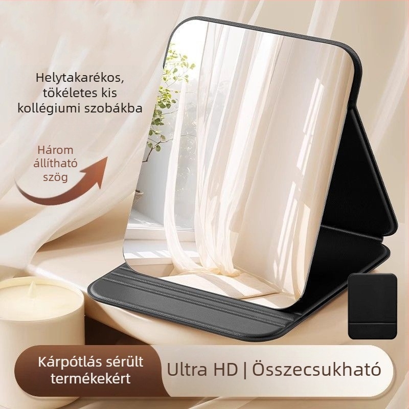 Összecsukható sminktükör, hordozható asztali tükör kollégiumi szobákhoz