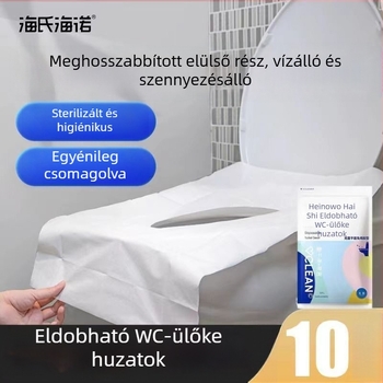 Haishi Hainuo Egyszer használatos vécéülőpárna, sík kivitel, egyenként csomagolt, utazáshoz és szállodákhoz, hordozható szülés utáni párna
