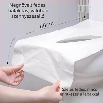 Haishi Hainuo Egyszer használatos vécéülőpárna, sík kivitel, egyenként csomagolt, utazáshoz és szállodákhoz, hordozható szülés utáni párna