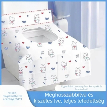 Egyszer használatos WC-ülőke fedél, teljes lefedettség utazáshoz, vastagodott és megnagyobbított kismamáknak szánt fedél, hordozható WC-fedelek.