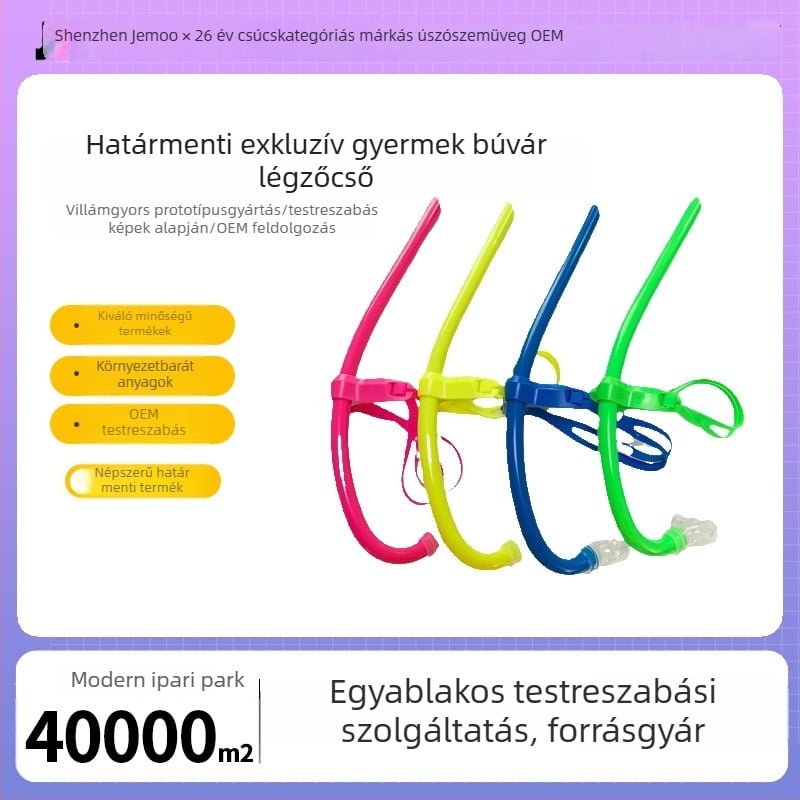 Gyerekeknek szóló szabadmerüléses snorkel – professzionális úszás-edzéshez, teljesen száraz felső résszel