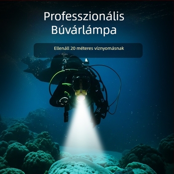 Búvár fejlámpa, vízálló, ultra fényes, kültéri és víz alatti használatra