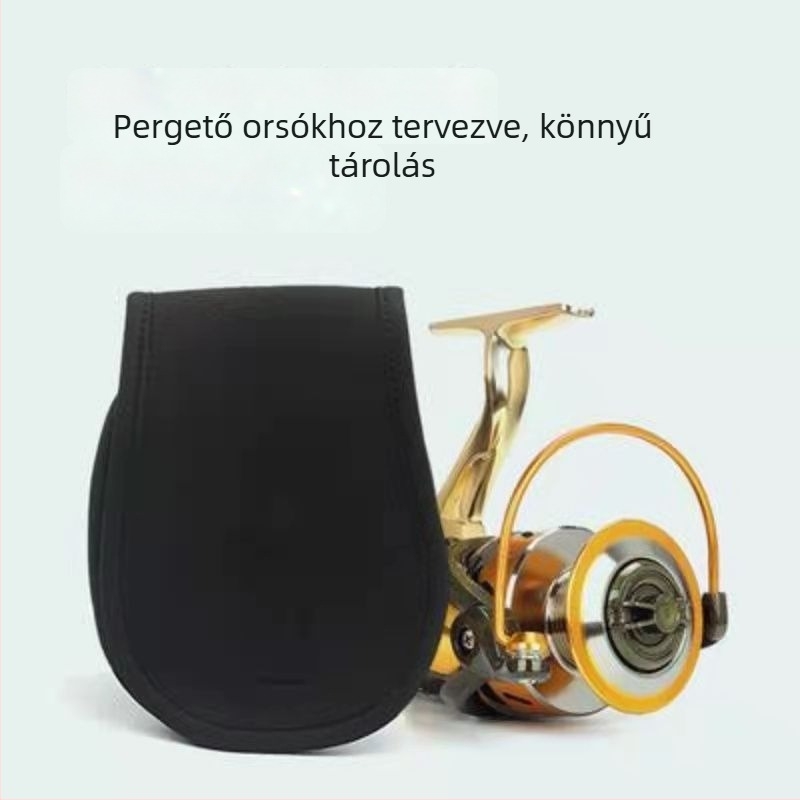 Új stílusú megerősített orsótáska védőburkolattal és tartozék-zsebbel, vízálló
