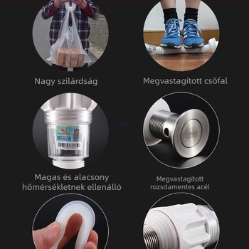 Szagtalanító mosdó- és lefolyócső készlet – kiegészítők