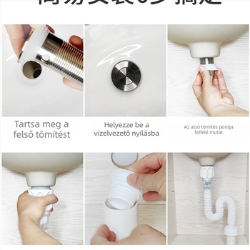 Szagtalanító mosdó- és lefolyócső készlet – kiegészítők
