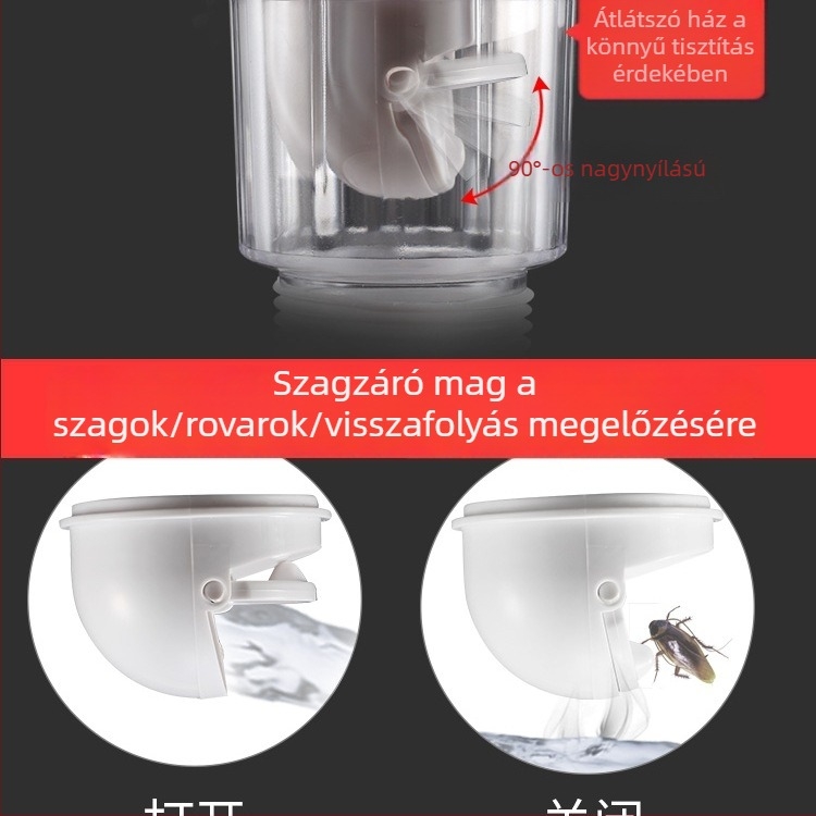 Szagtalanító mosdó- és lefolyócső készlet – kiegészítők