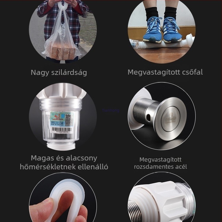 Szagtalanító mosdó- és lefolyócső készlet – kiegészítők