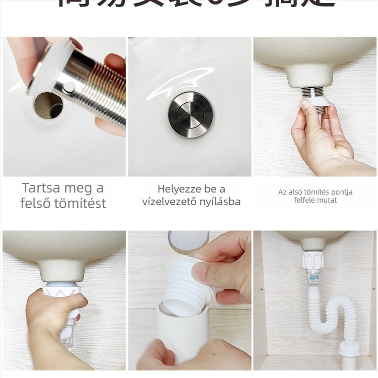 Szagtalanító mosdó- és lefolyócső készlet – kiegészítők
