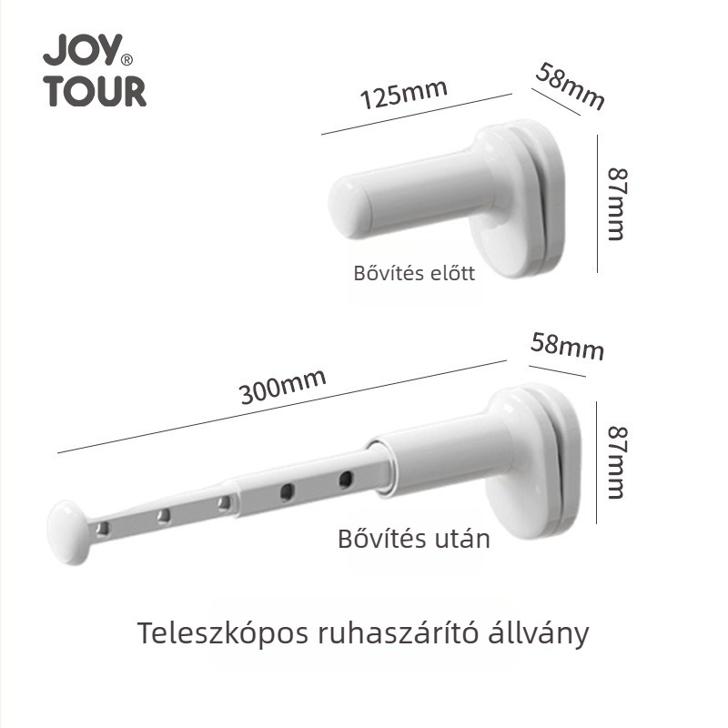 Teleszkópos ruhaszárító, többfunkciós beltéri és kültéri használatra