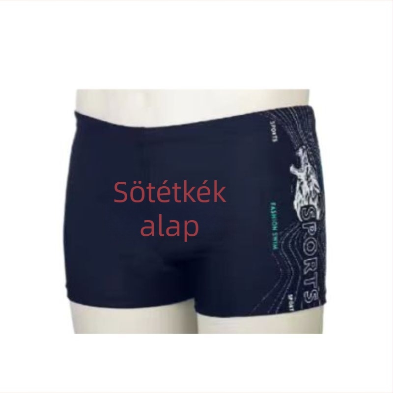 TR2036 – Férfi úszó boxer rövidnadrág, plusz méret, egyszínű nylon