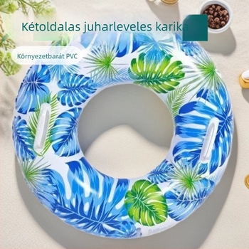 Kétoldalas nyomtatású juharlevél mintás felfújható úszógumi, vastított, kültéri használatra