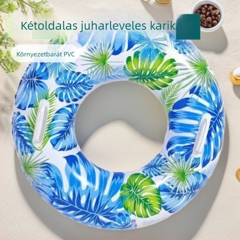 Kétoldalas nyomtatású juharlevél mintás felfújható úszógumi, vastított, kültéri használatra