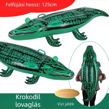 Felfújható krokodil a vízhez – PVC, gyerekeknek nyári vízijáték, úszófotel