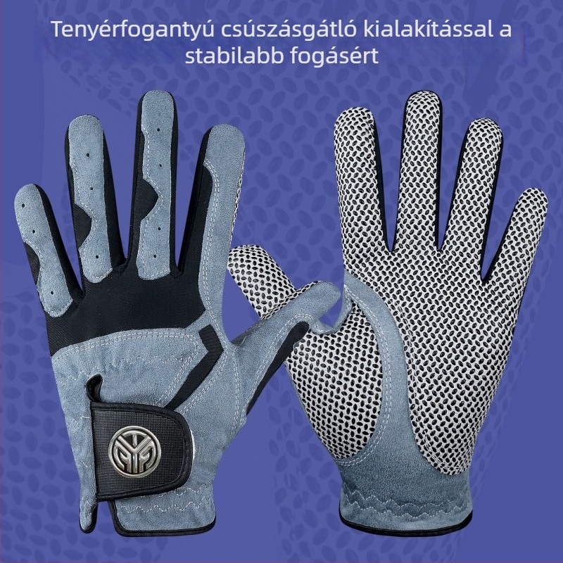 TYGOLF Férfi golf kesztyűk, mikroszálas anyag, csúszásmentes, lélegző, kopásálló, mosható