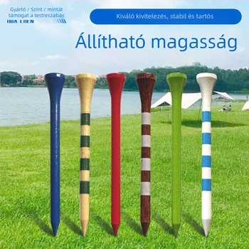 Bambusz golftee csíkos mintával, nagy tételben