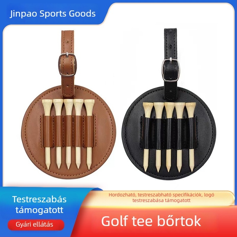 PU bőr golf tee tartó – hordozható címke, tee tartó kiegészítők, könnyű, kiváló minőség