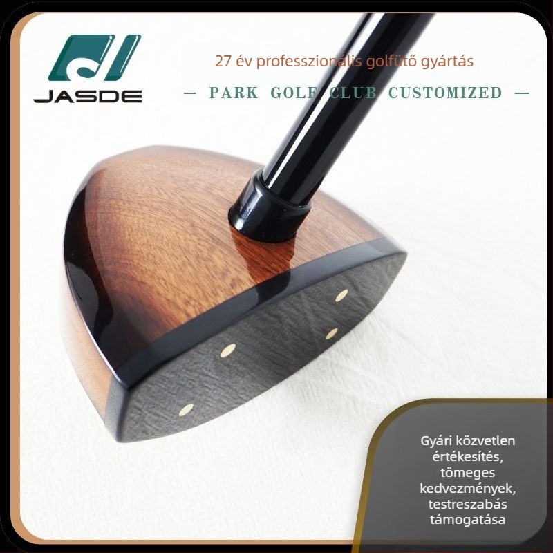 Jiashide park golf klub – testreszabható fej juharfából, rézből és szénszálból, szénszálas nyél, 860 mm, Regular, sötétbarna