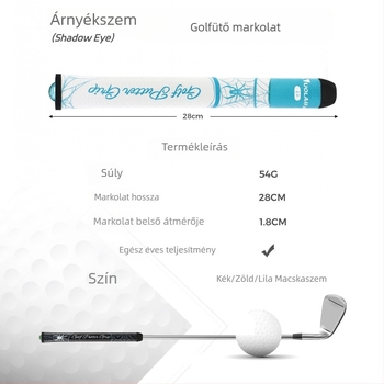 Duolaifa Macskaszem putter markolat golfozáshoz, csúszásmentes és deformációálló, javított érzet edzéshez
