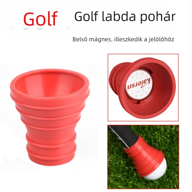 Golflabda gyűjtő gumírozott szívófejjel – mini golf kiegészítő
