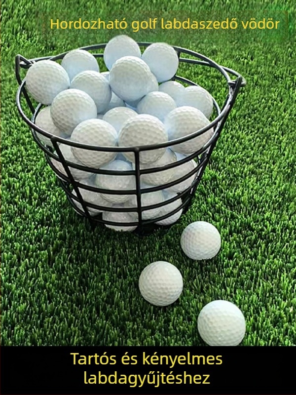 Acélból készült golflabda-vödör 100 darabos kosárral edzéshez