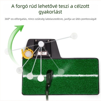 360°-os forgó golfütés-edző beltéri használatra, állítható magasságú állvánnyal