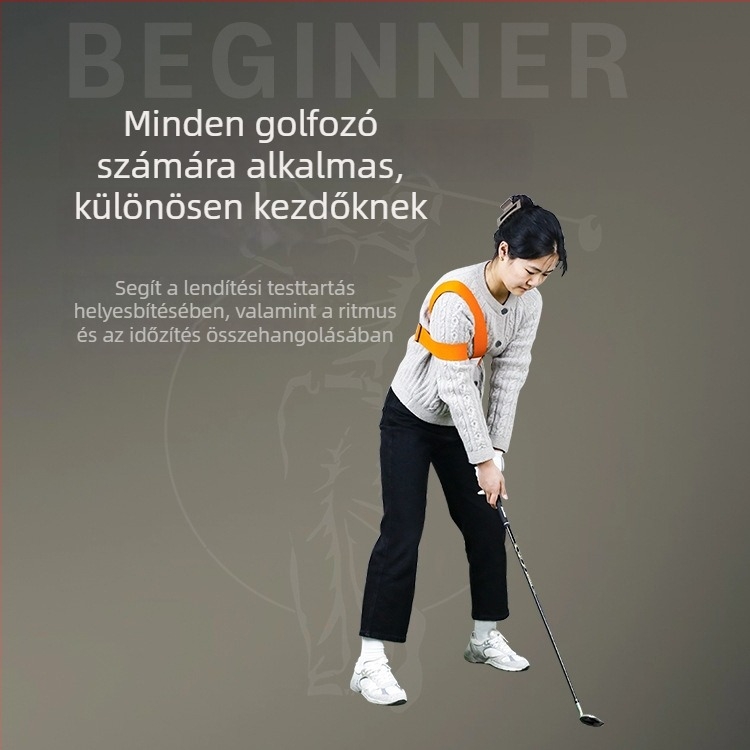 Golf swing edzőöv testtartás és derékrotáció gyakorlásához