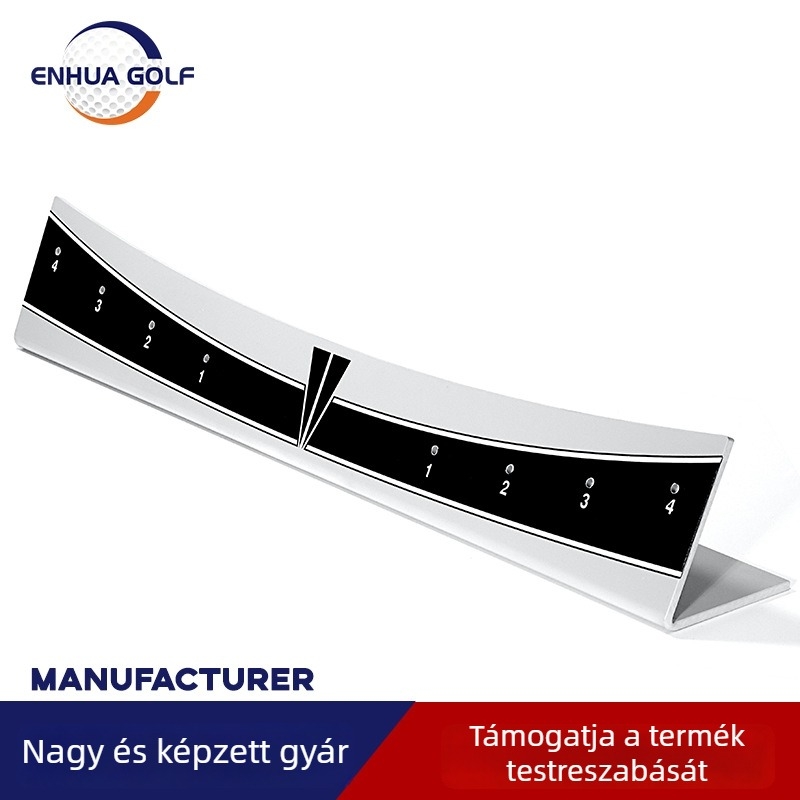 Golf putting trajektória kiegyensúlyozója állítható amplitúdóval — gyakorlóeszköz a pontosságért
