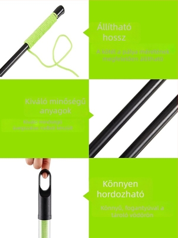 Golfütő edzés segédeszköz az ütés irányának igazításához és a mozgás nyomon követéséhez, testtartás-korrekciós rúd