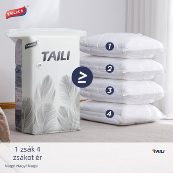 Taili vákuum-kompressziós tasak ruhákhoz, paplanokhoz és pehelydzsekikhez – költöztető tároló tasak