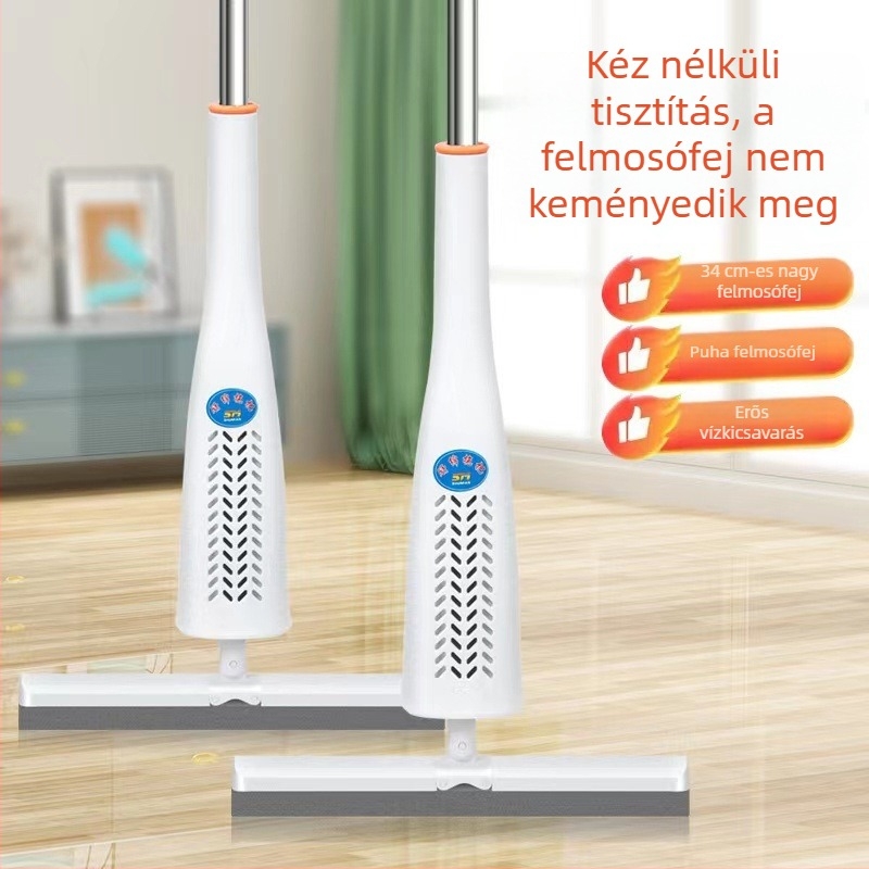 Nedvszívó szivacsos mop, összecsukható, otthoni használatra, kézi mosás nélkül