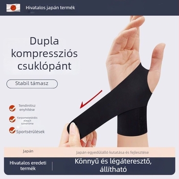 Szabályozható sportcsuklóvédő, vékony és lélegző, férfiaknak és nőknek, badmintonhoz, tenishez és röplabdához, csukló terhelés elleni védelem