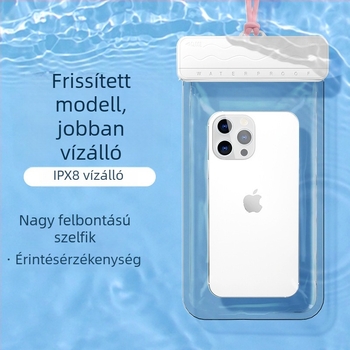 Úszáshoz tervezett vízálló telefontok, búvárkodáshoz és felvételekhez, átlátszó, porálló, hordozható